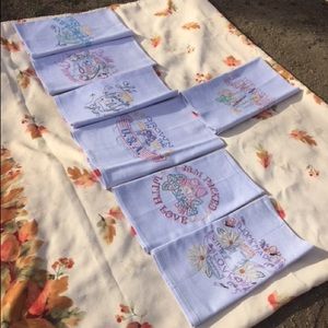 Hand Embroidered Tea Towels! Set of 7!